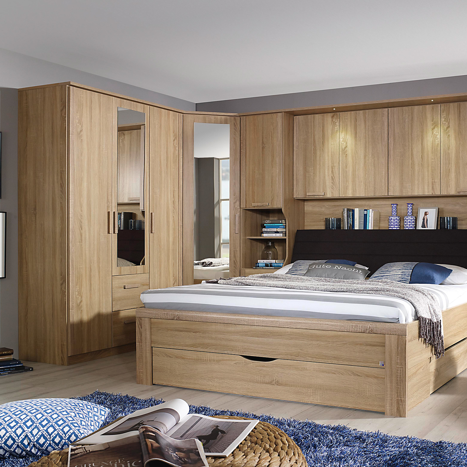 Eckschrank - Sonoma Eiche - mit Spiegeltür