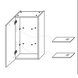 Hängeschrank - anthrazit- glänzend - 30 cm breit