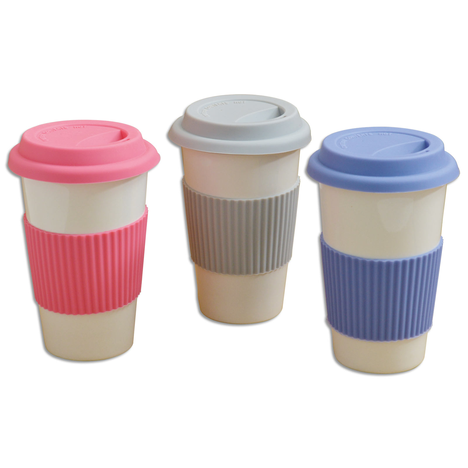 Kaffee-to-Go Becher - sortiert - Steingut