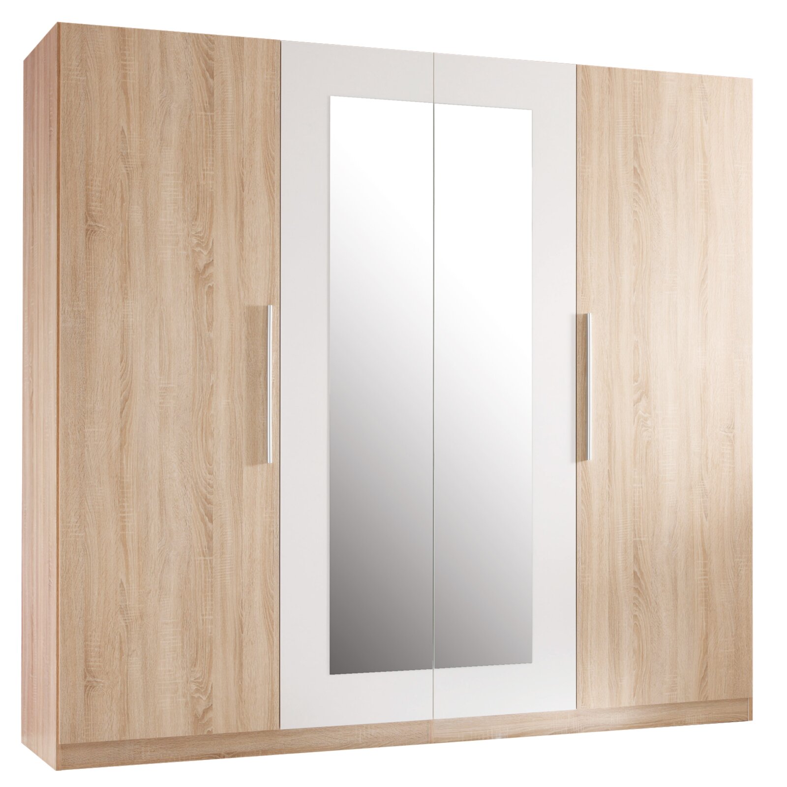 drehtürenschrank - sonome eiche - weiß - 4 türen | online bei