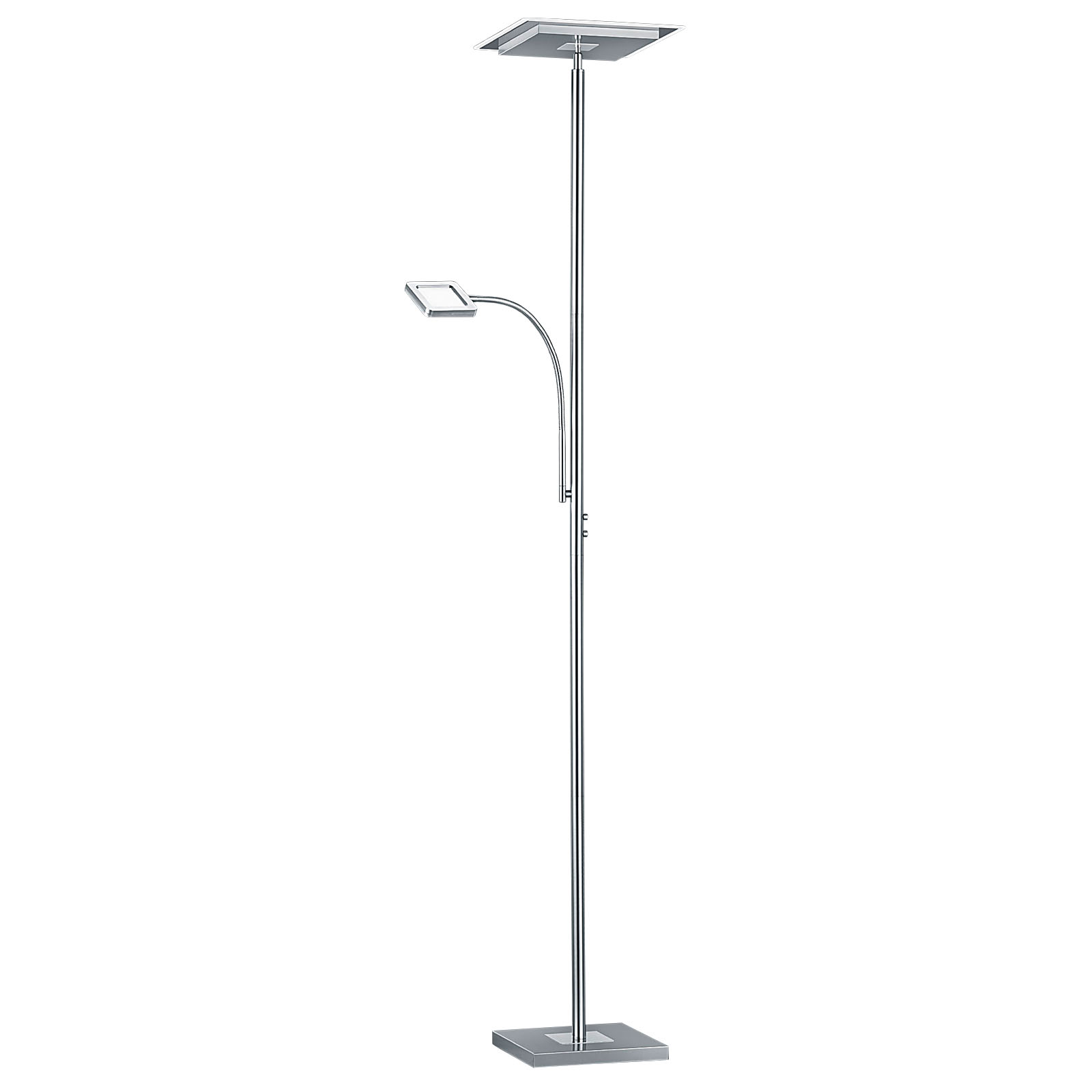 LAMPURA LED-Deckenfluter - Nickel matt - dimmbar