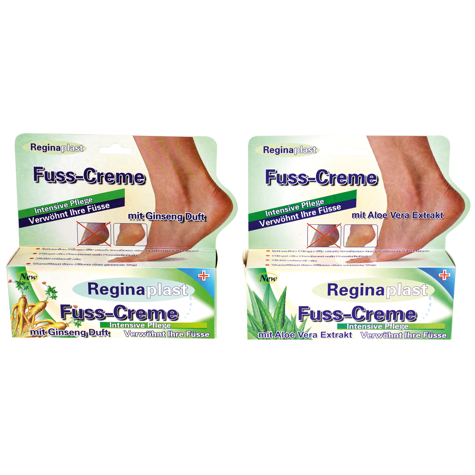 Fußcreme Ginseng/Aloe Vera - sortiert - 100 ml