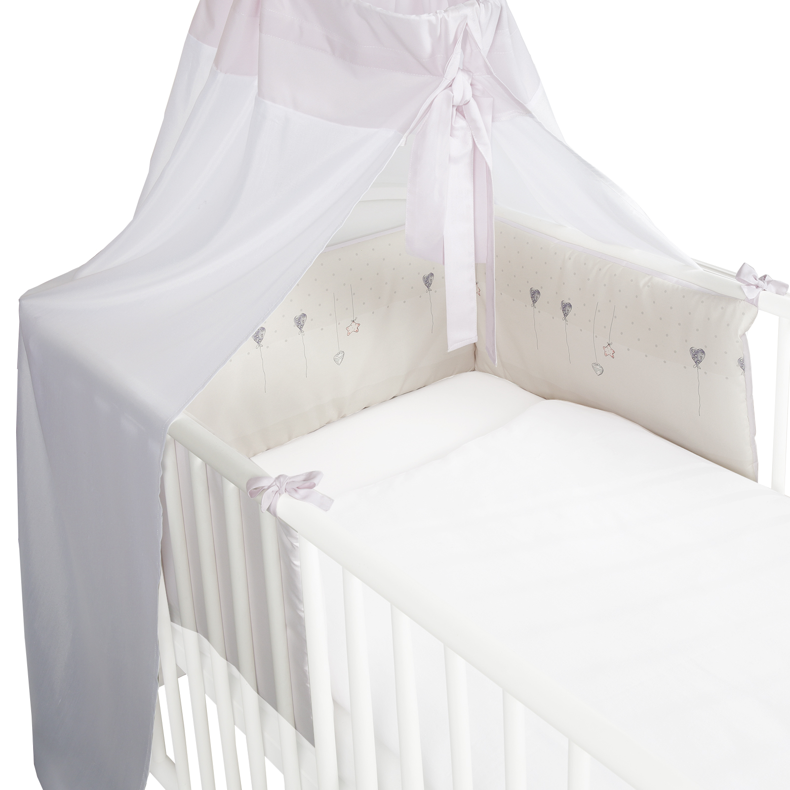2-teiliges Bettset - Nestchen mit Himmel - taupe