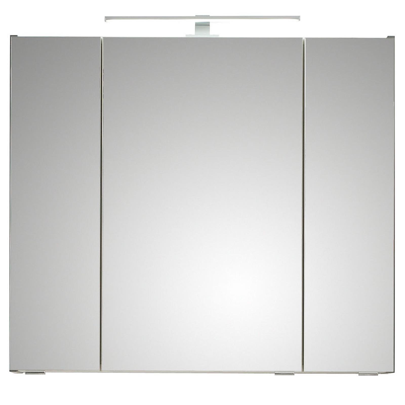 Spiegelschrank - Quarzgrau matt - mit Beleuchtung - 80 cm