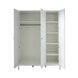 Kleiderschrank - weiß - 141 cm breit