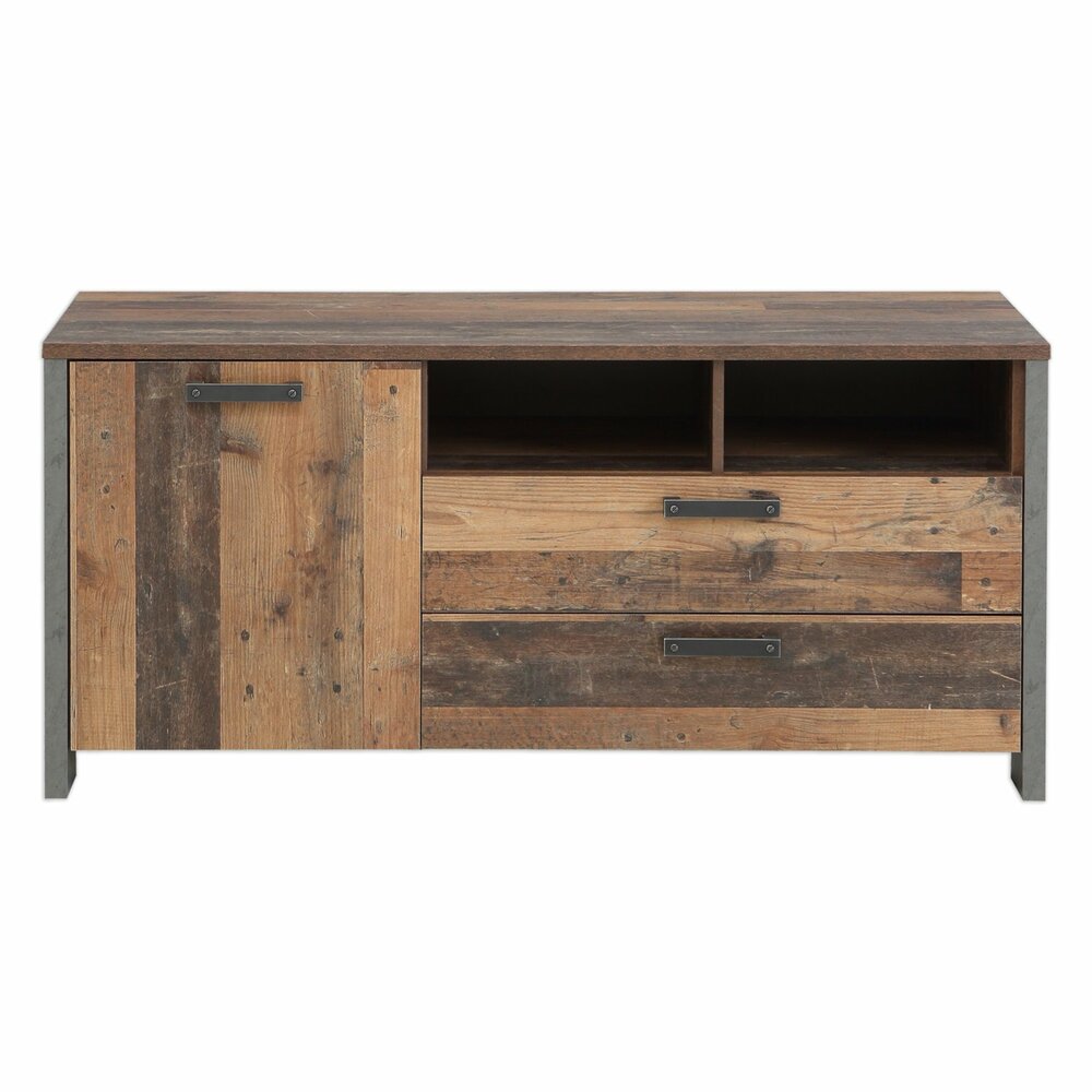 Lowboard - Old Wood Vintage - Betonoptik - 142 cm | Online bei ROLLER