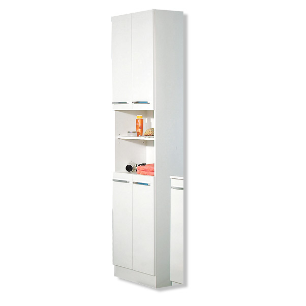 Hochschrank - weiß - glänzend - 50 cm breit