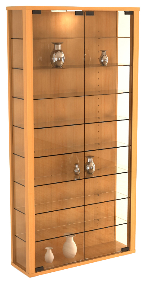 Vitrine VITROSA MAXI - Buche - ohne Beleuchtung
