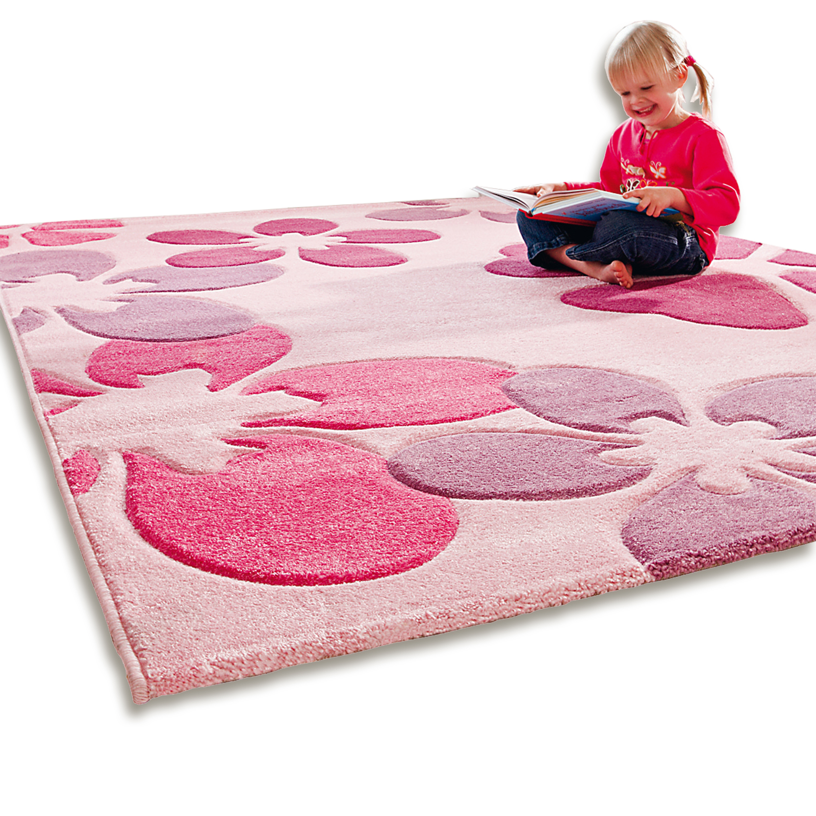 Kurzflorteppich - pink - 170x230 cm