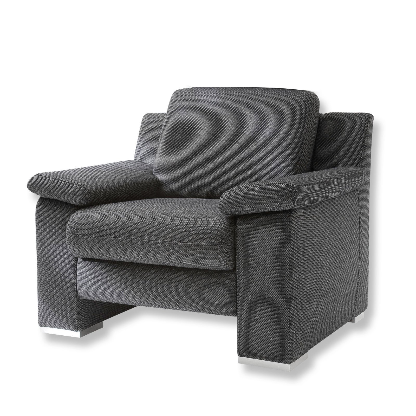 Sessel grau mit Metallfüßen Fernseh & Relaxsessel Sessel