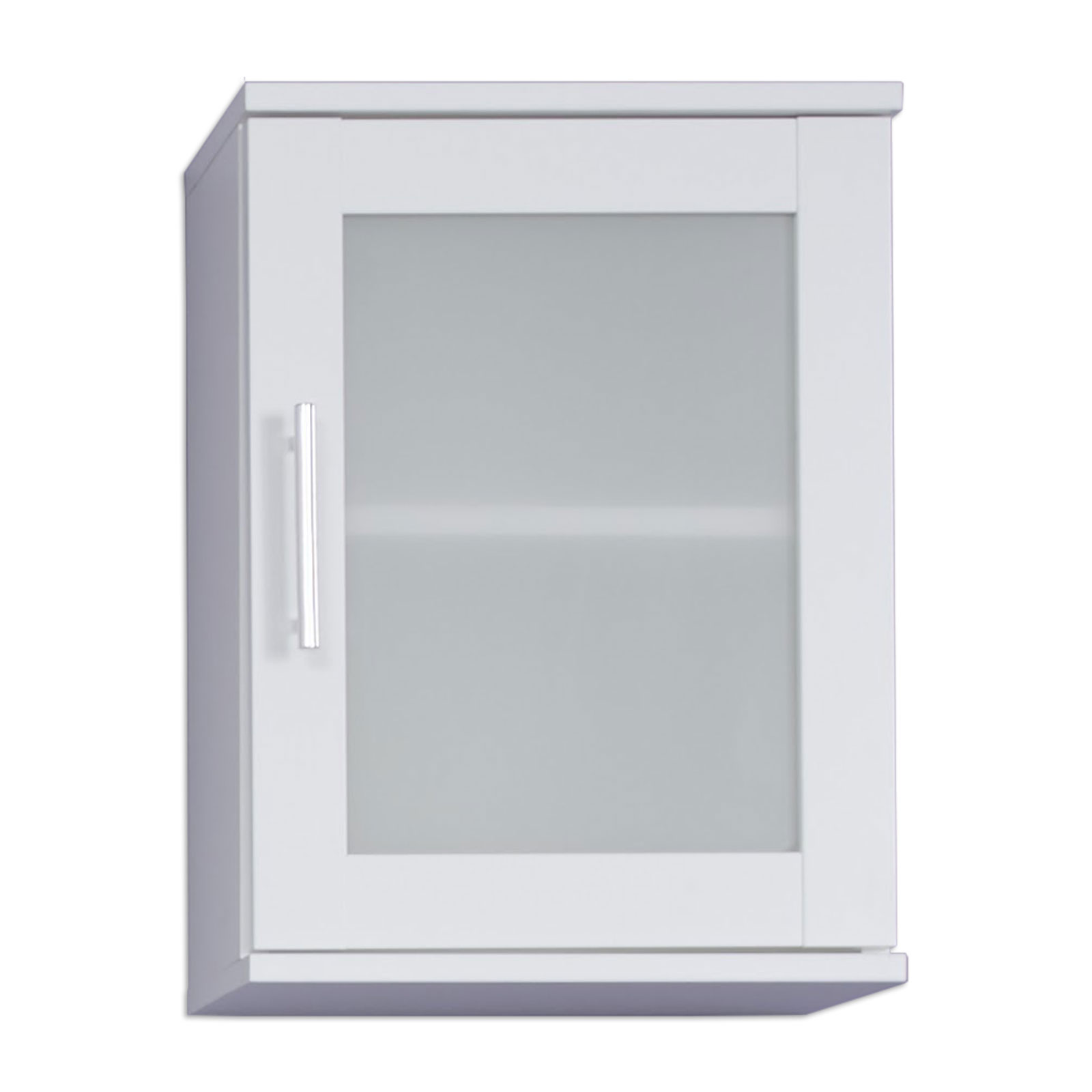 Hängeschrank - weiß - Glas satiniert - 35 cm breit