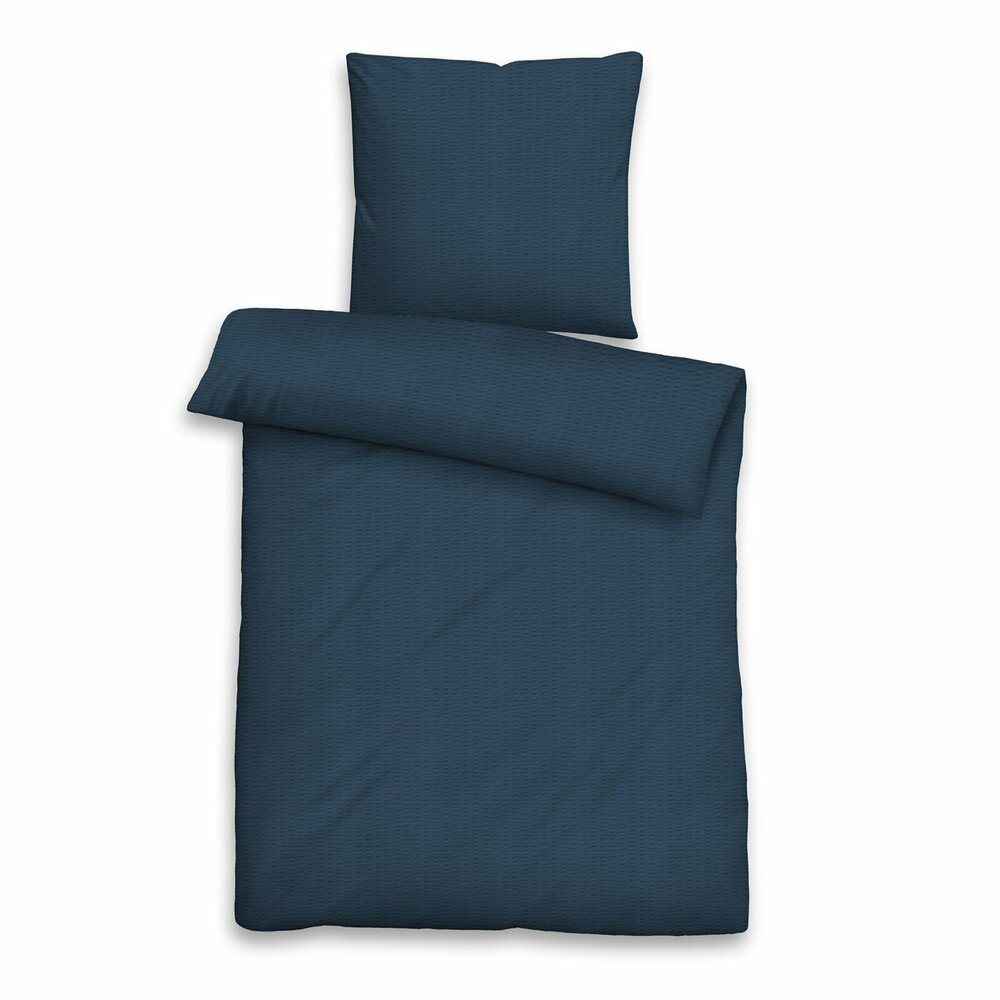 MicrofaserSeersuckerBettwäsche blau 135x200 cm Online bei ROLLER kaufen