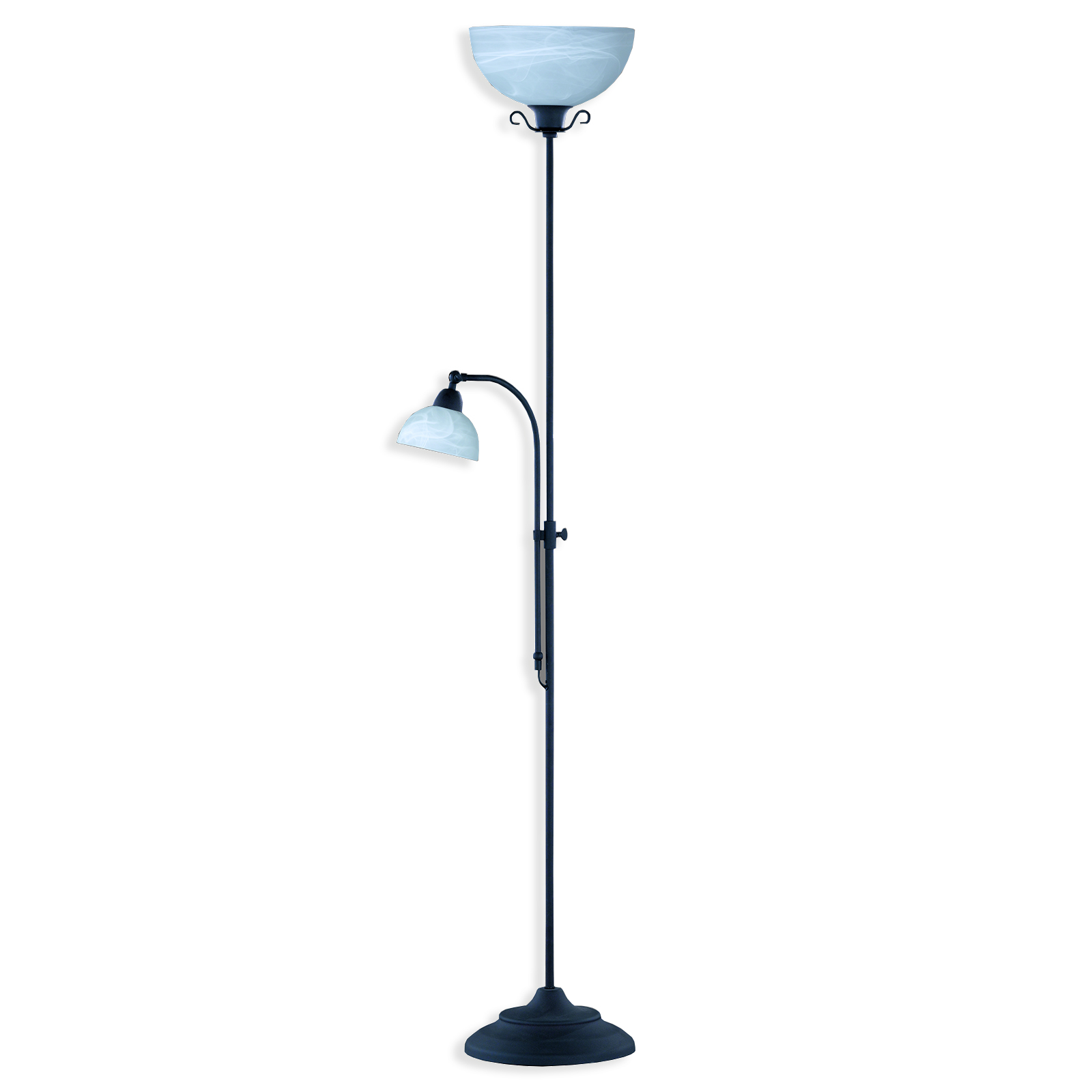 Stehlampe - rostfarben - Glas