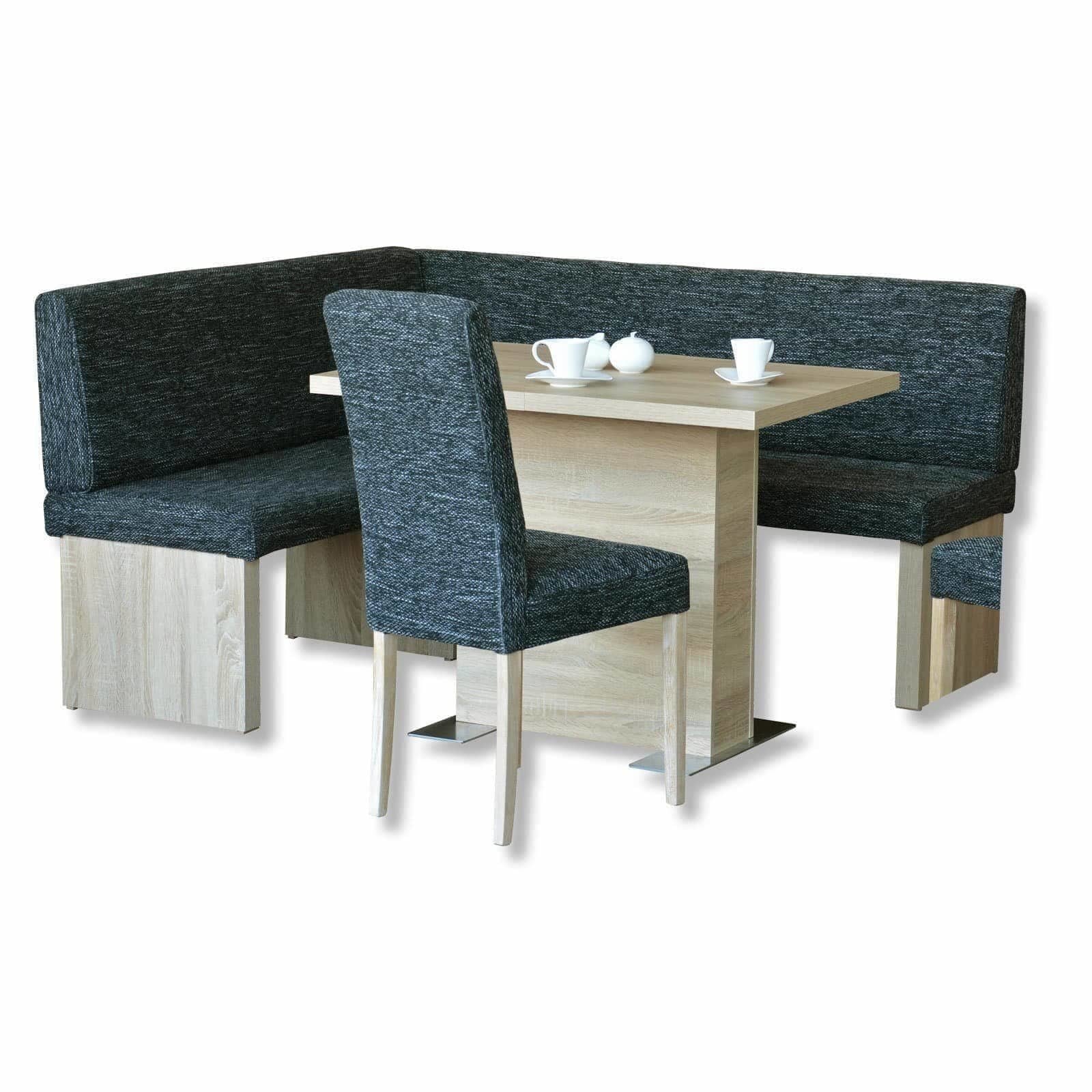 Eckbank CAPRICE 6 - Sonoma Eiche-schwarz