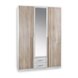 Drehtürenschrank - weiß-Sonoma Eiche - 135 cm breit
