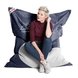Sitzsack - jeansblau - Lieblingsmensch - 130x170 cm