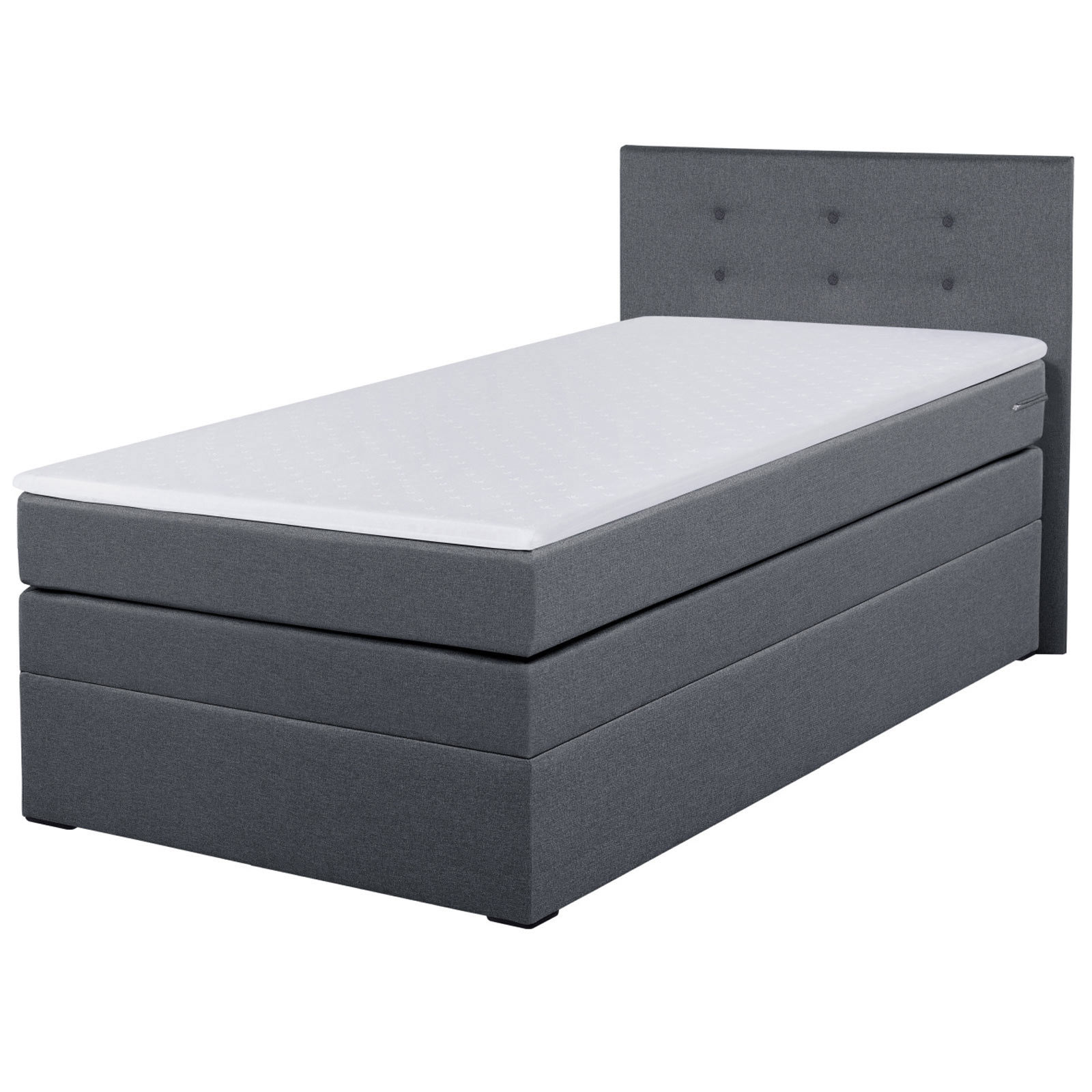Boxspringbett - anthrazit - H3 - 90x200 cm