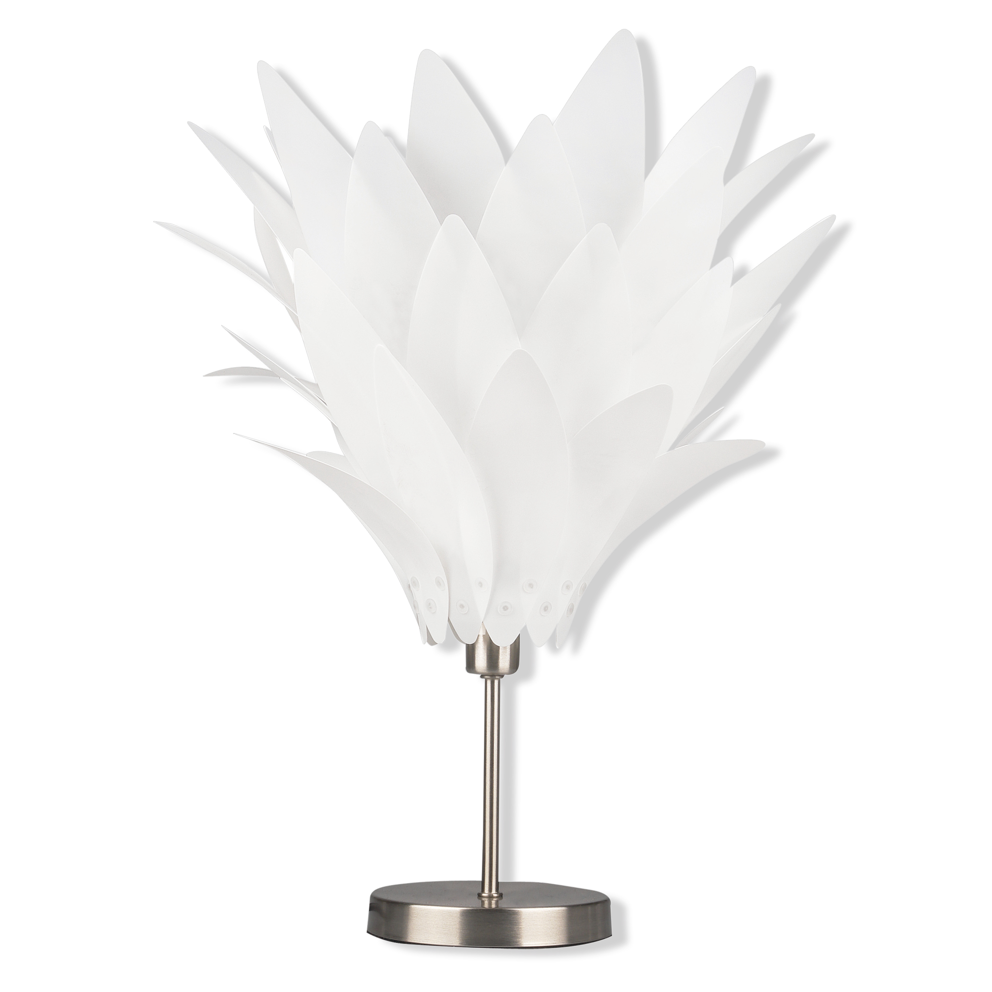 Tischlampe - Blüte weiß
