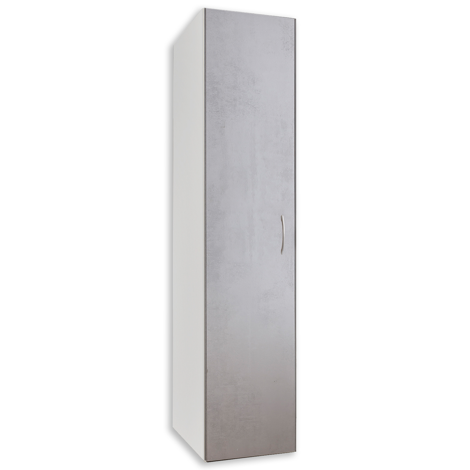 Drehtürenschrank - weiß-Betonoptik - 40x185x40 cm