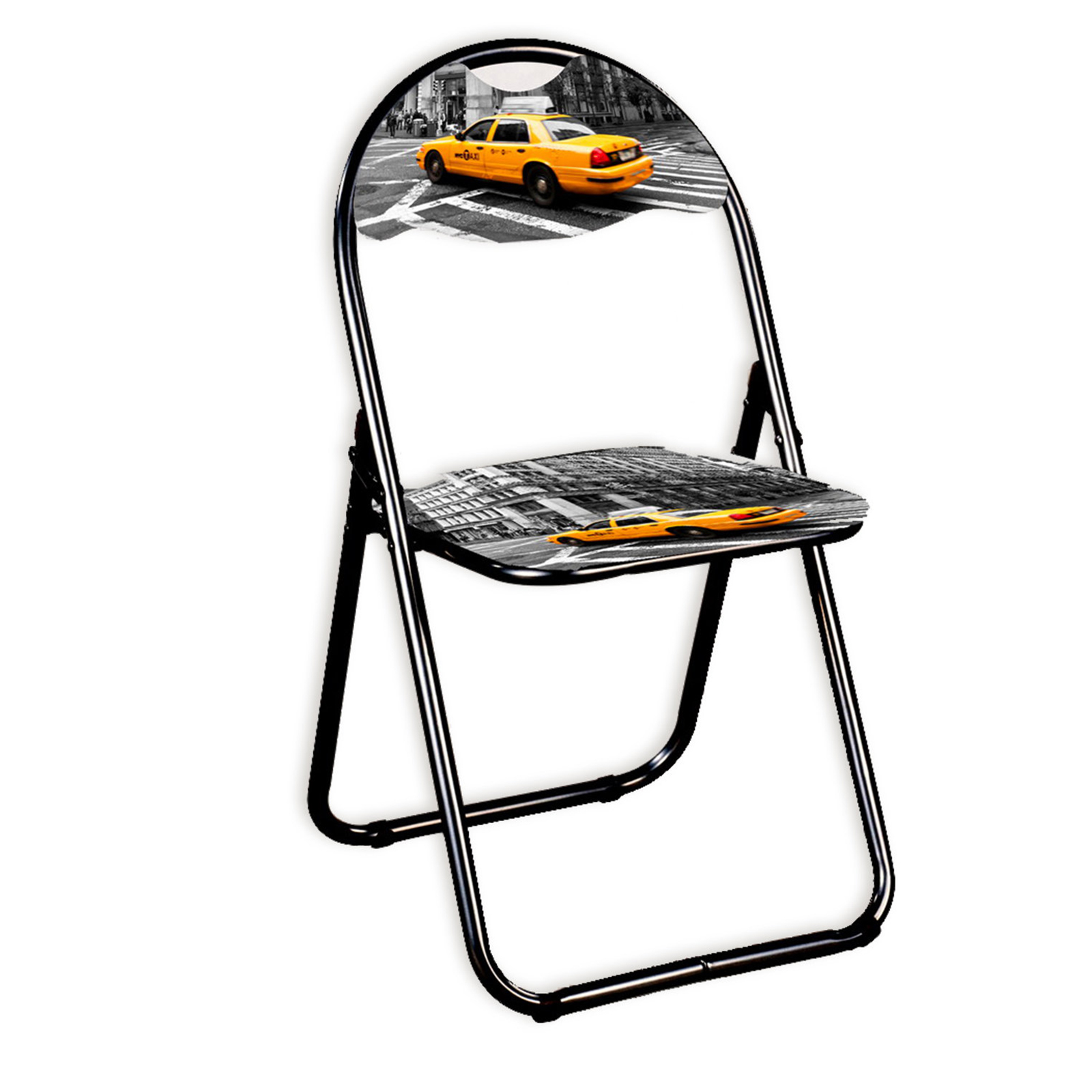 Klappstuhl - schwarz-weiß