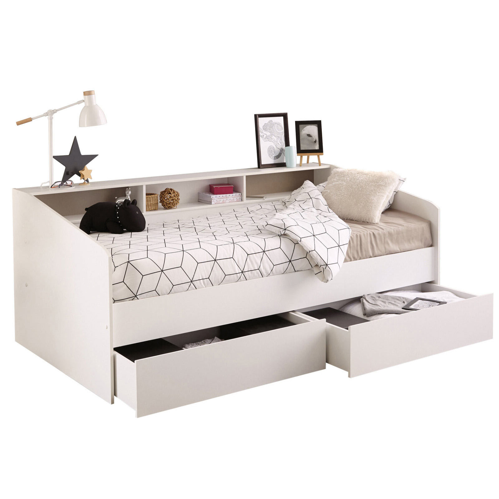 Stauraumbett SLEEP1 - weiß - 90x200 cm | Online bei ROLLER kaufen