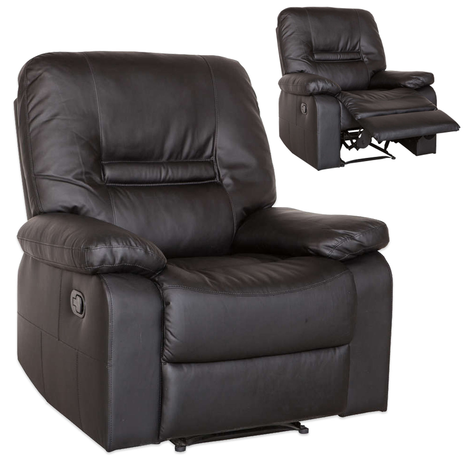 Sessel - schwarz - manuelle Relaxfunktion