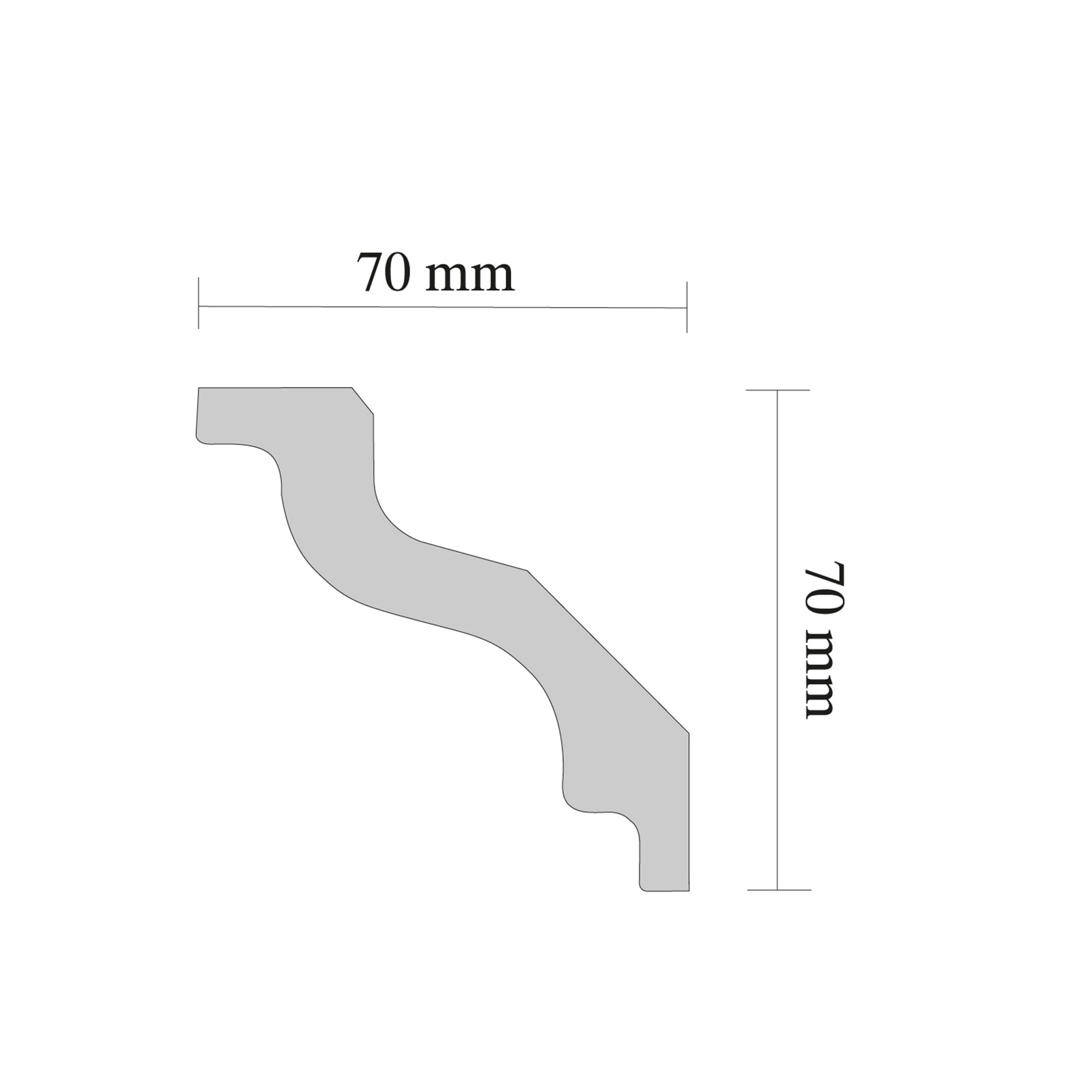 Zierleiste S100 - weiß - 2 Meter
