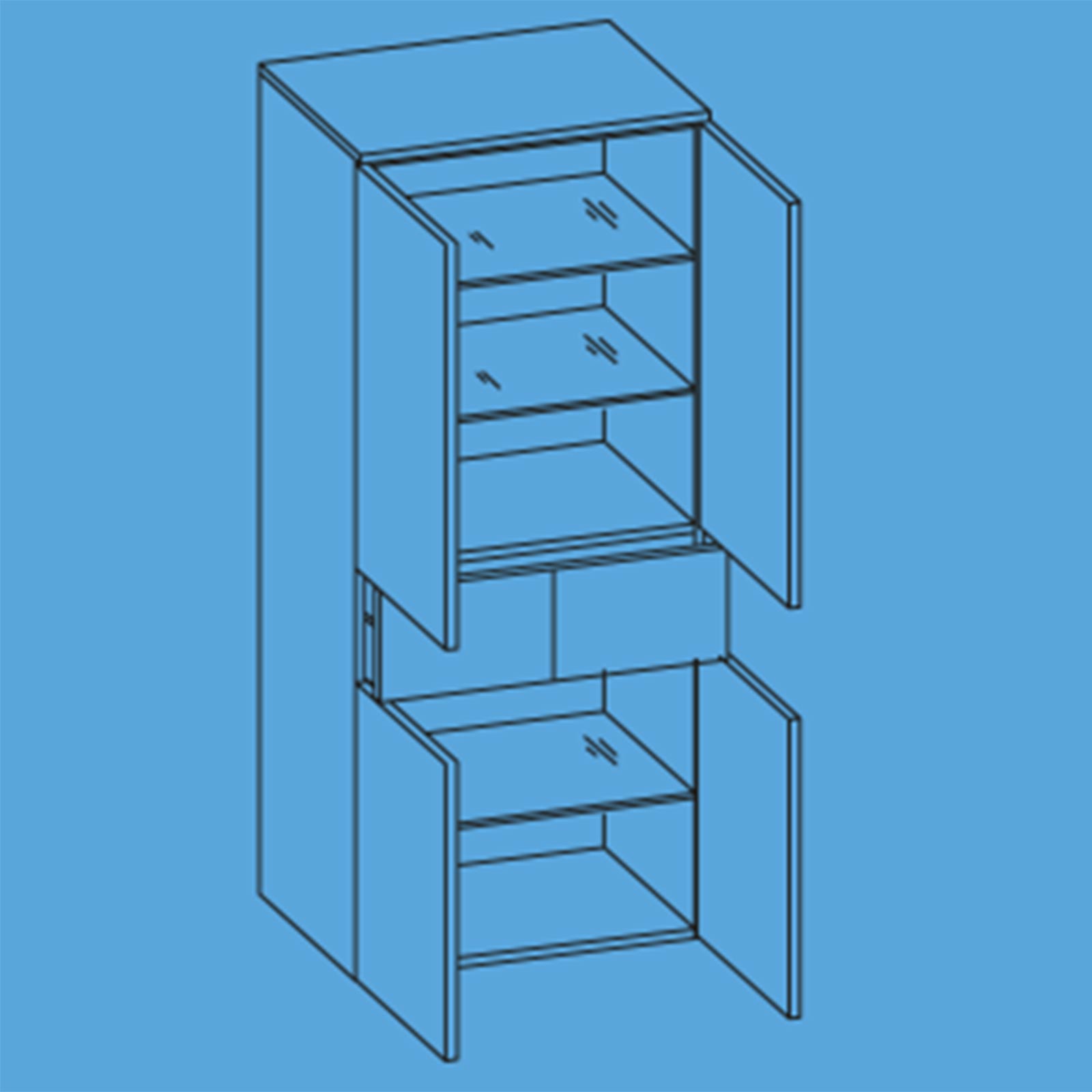 Midischrank - graphit - 60 cm