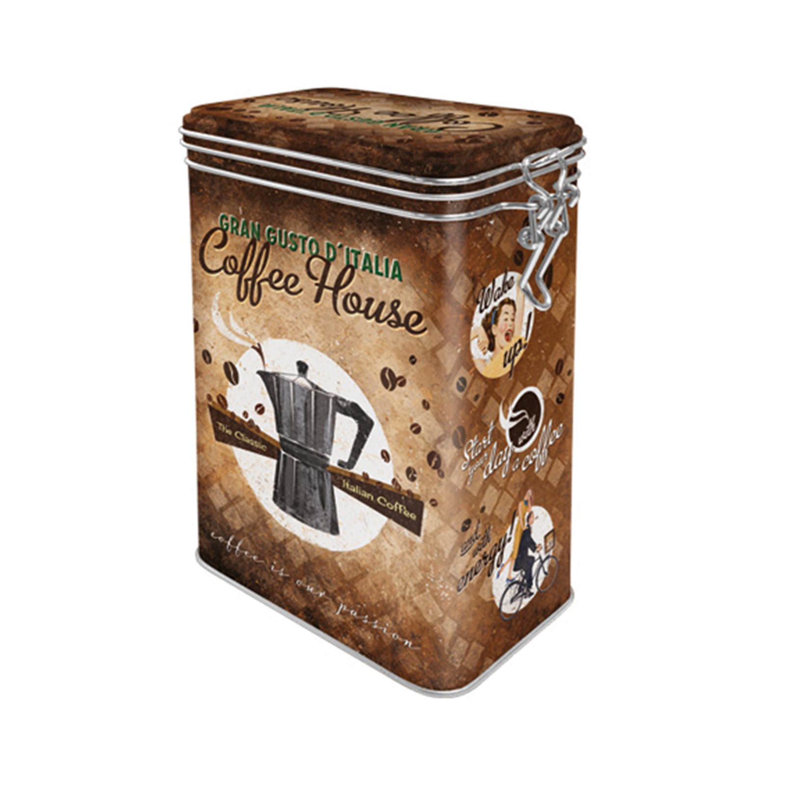 Vorratsdose - Kaffee - braun - Bügelverschluss