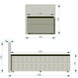 Boxspringbett - H3 - sand - 90x200 cm