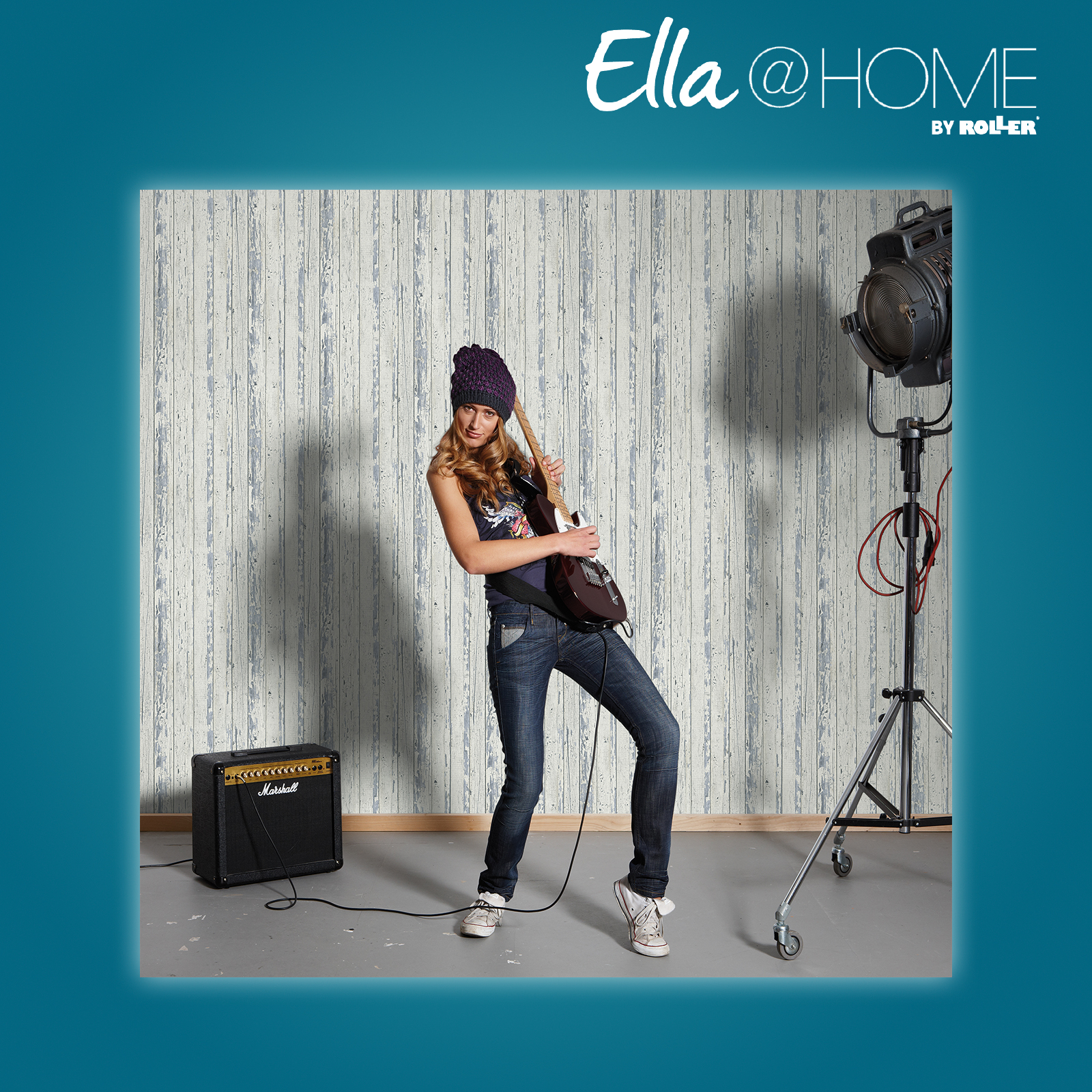 Ella@HOME Vliestapete - weiß - Holz - 10 Meter