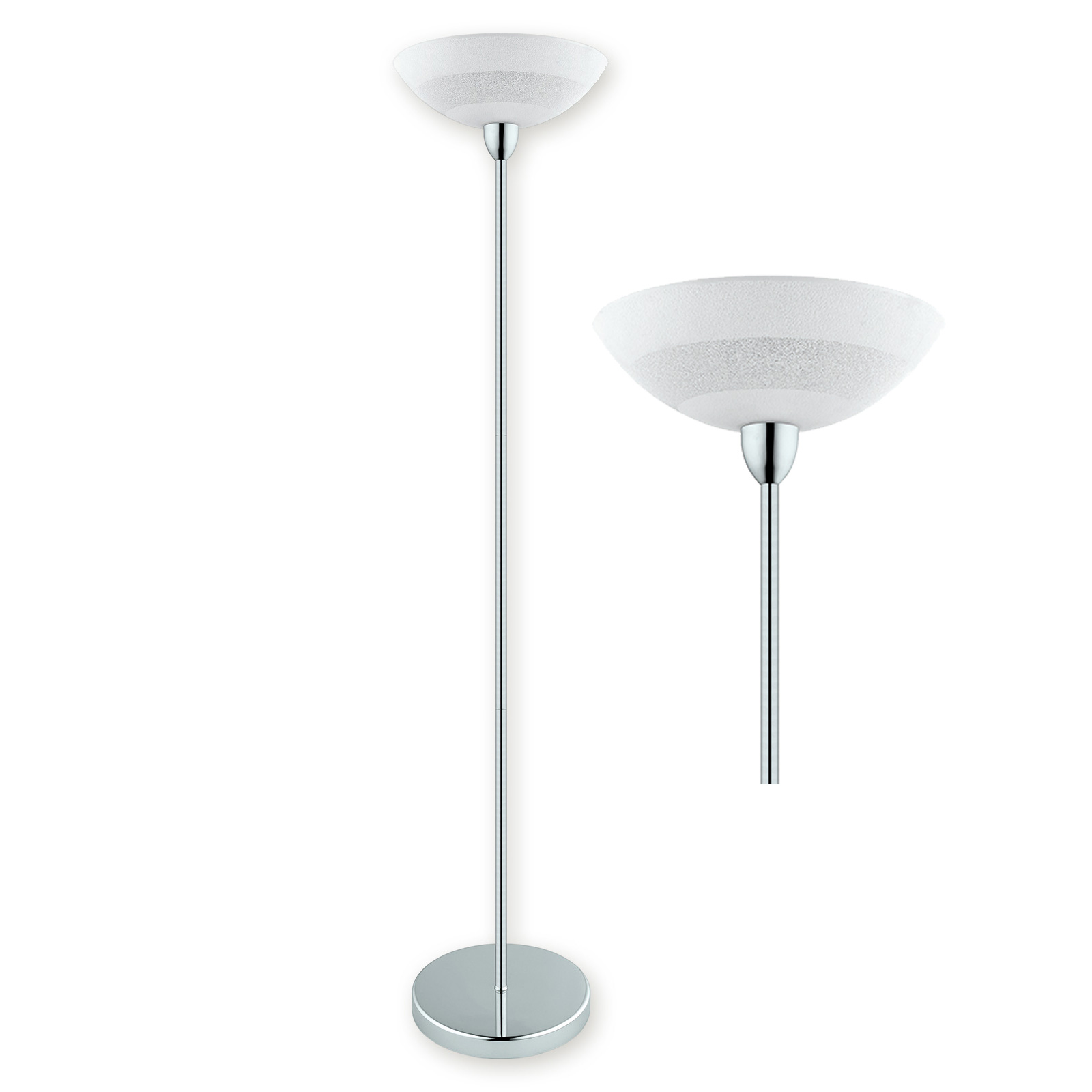 Deckenfluter - Nickel matt - 176 cm