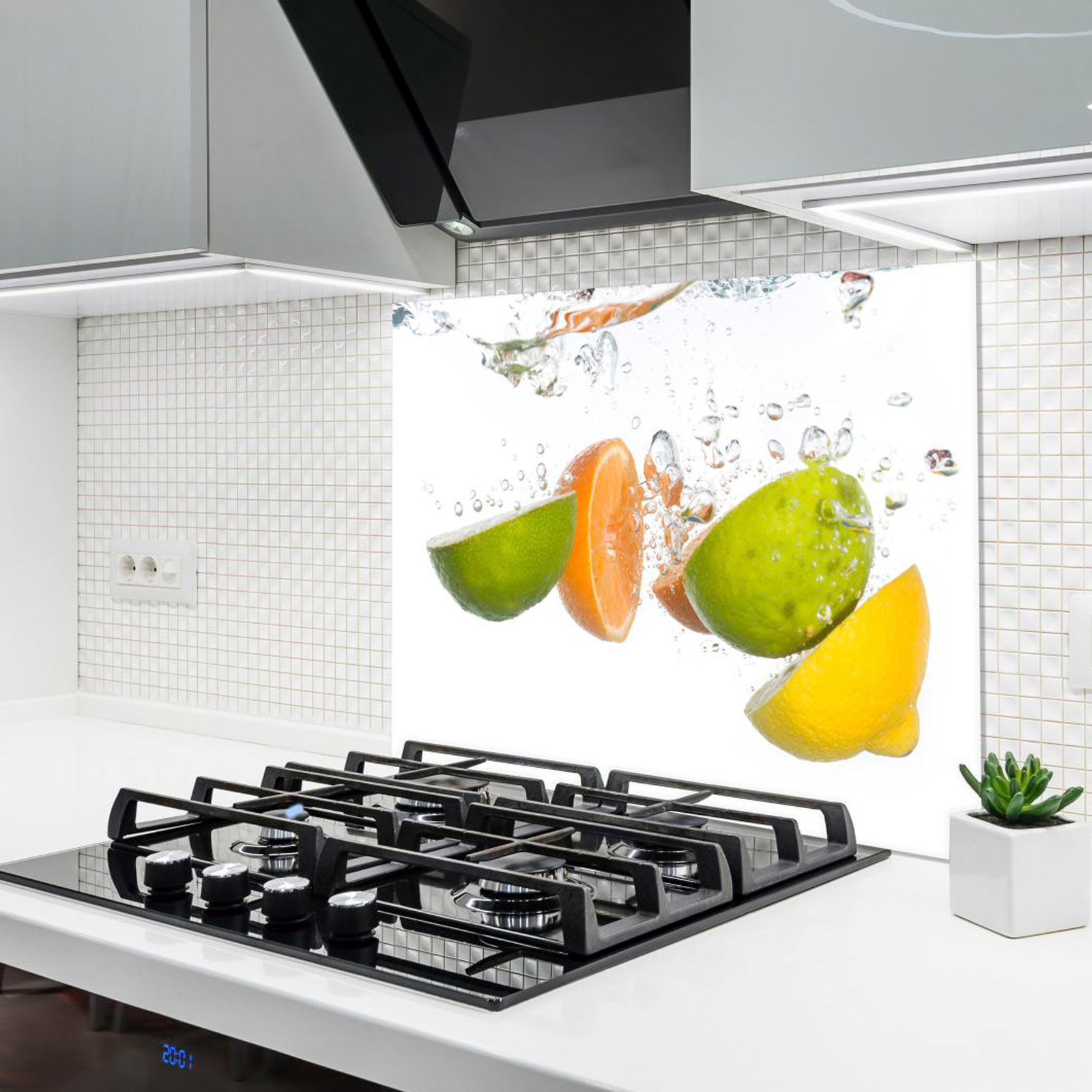 Küchenrückwand aus Glas - Zitrusfrüche - 90x65 cm