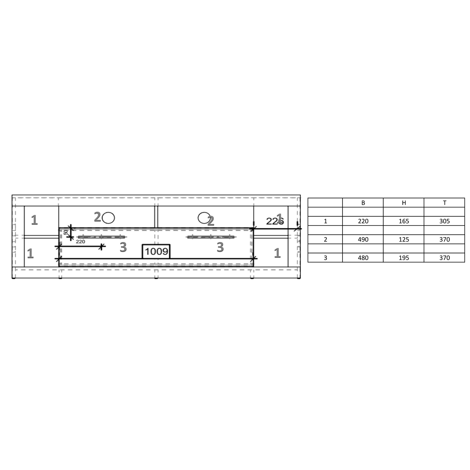TV-Lowboard - Wotan Eiche - grau - 150 cm