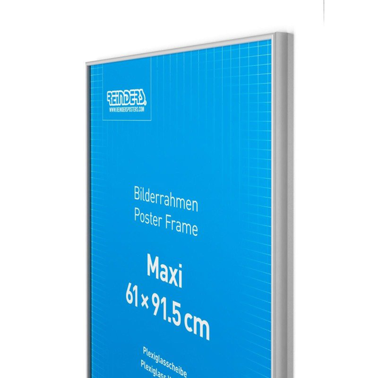 Poster-Bilderrahmen - silber - Acrylglas - 61x91,5 cm