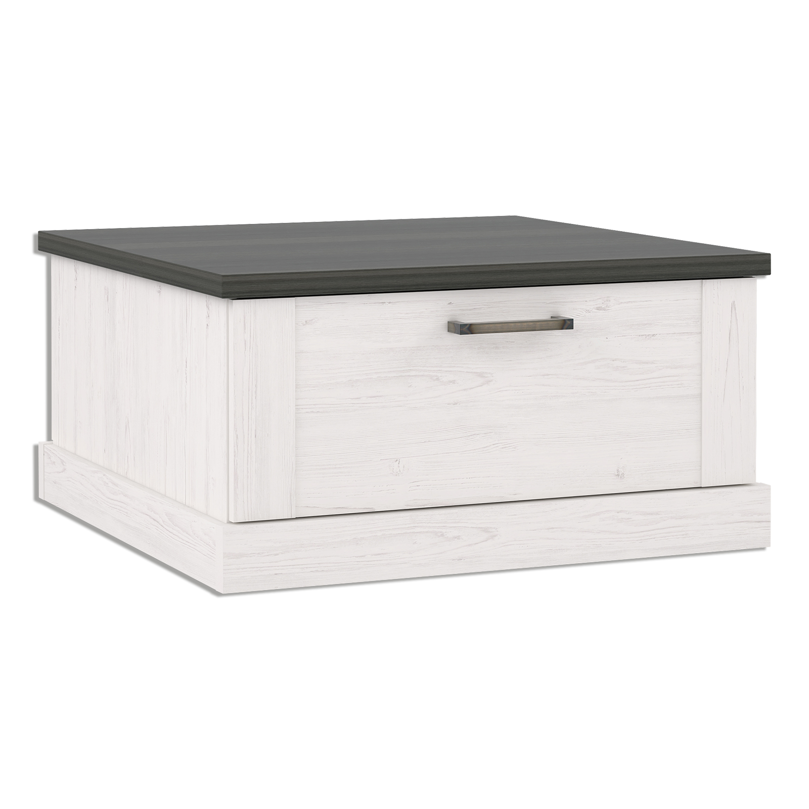 Couchtisch - Pinie weiß-Touchwood - 2 Schubkästen