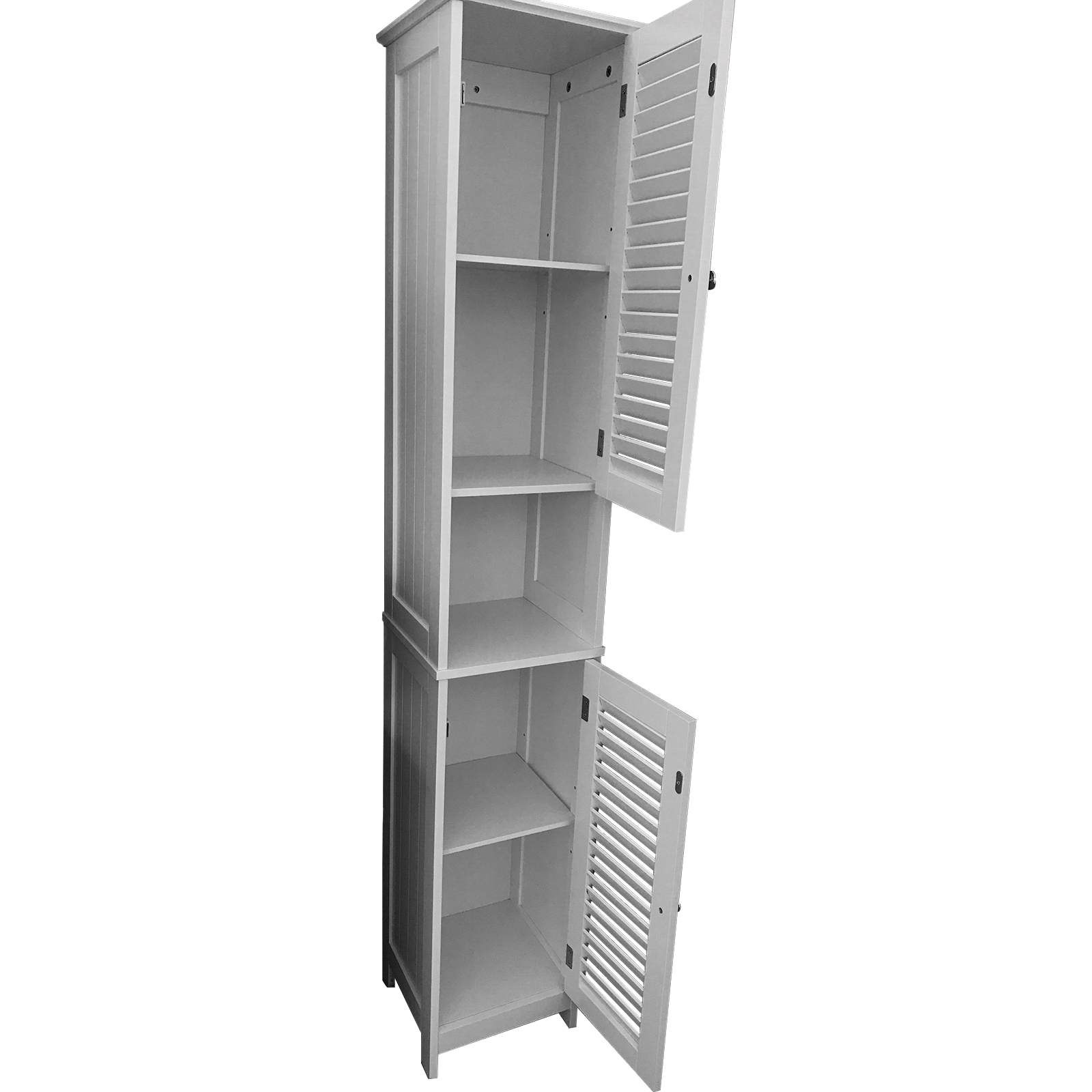Hochschrank - weiß - Anschlag rechts - 32 cm breit