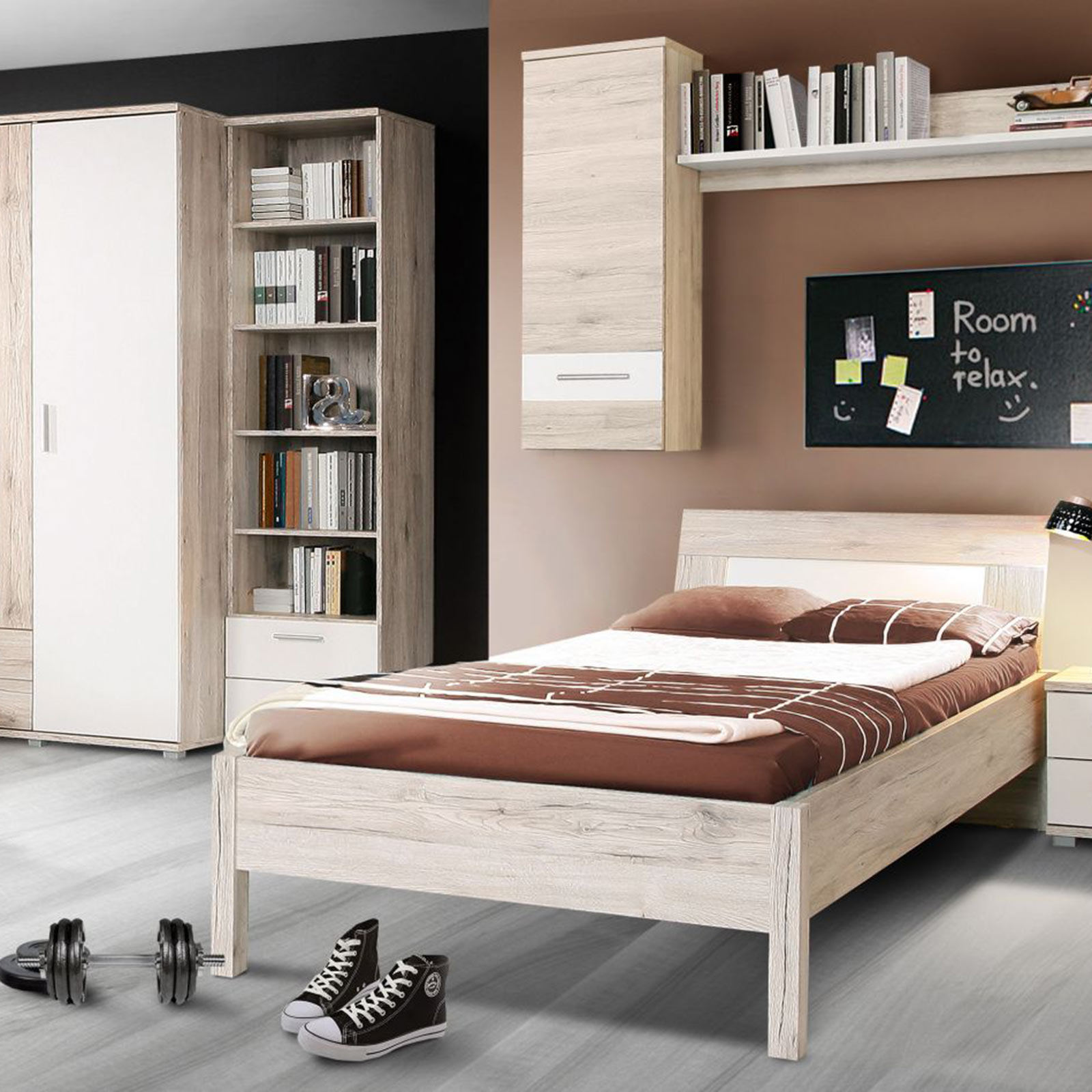 Jugendbett - Sandeiche - 90x200 cm