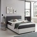 Boxspringbett - weiß-grau - H2 - 140x200 cm