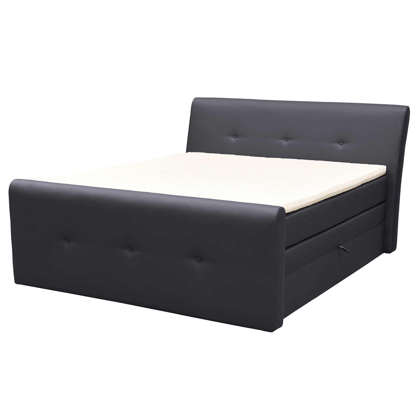 Boxspringbett - graphit - H2 - 160x200 cm