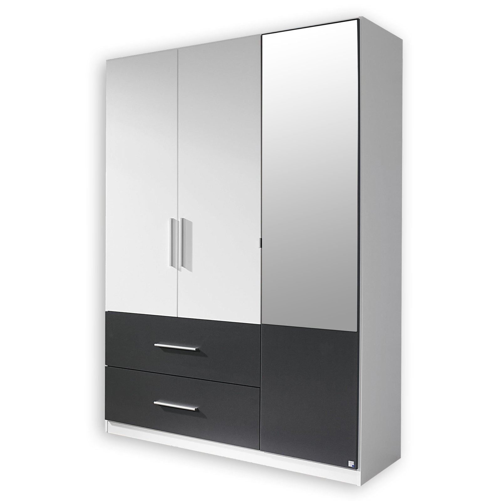 Kleiderschrank - alpinweiß-grau - 14 cm breit Kleiderschrank - alpinweiß-grau - 14 cm breit