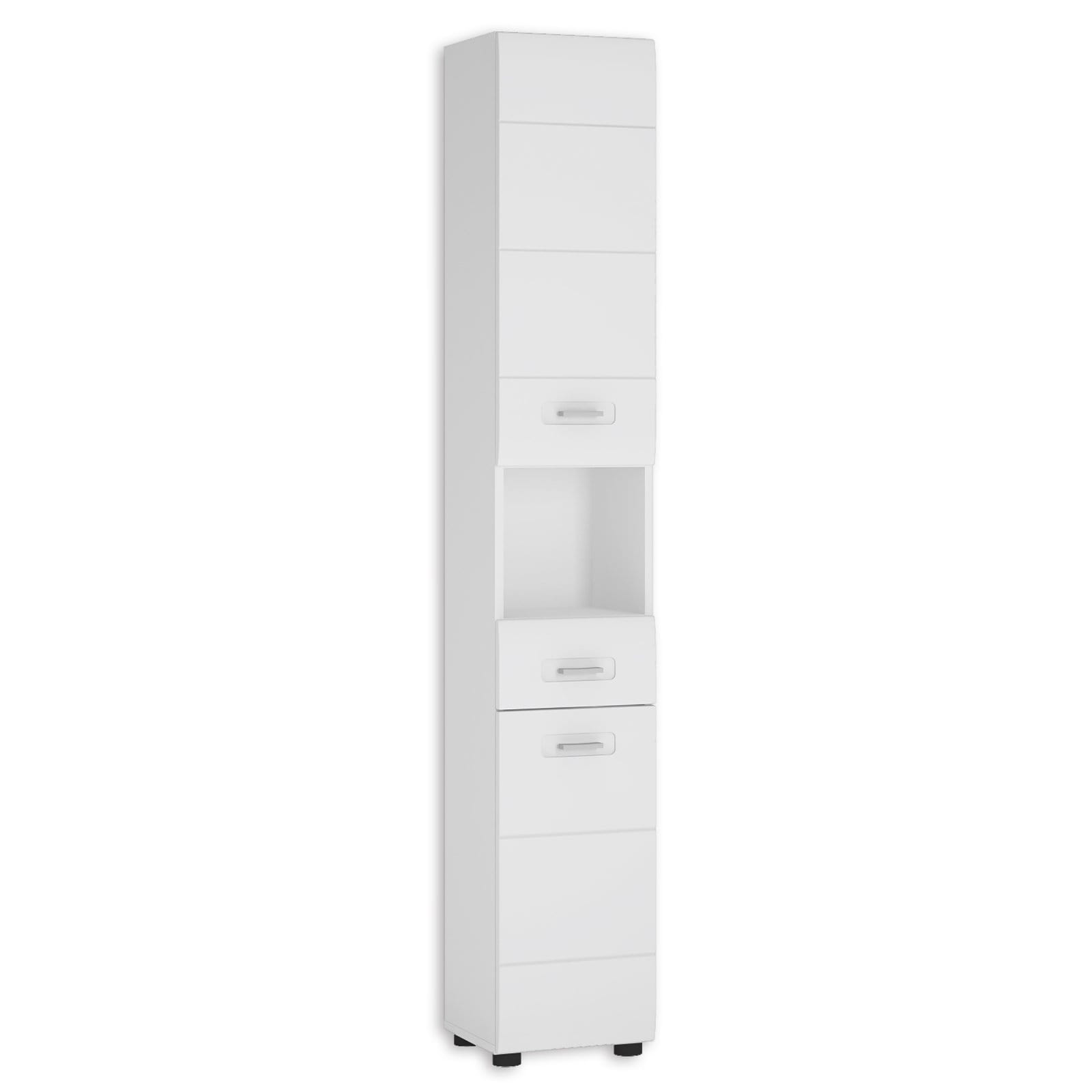 Hochschrank - weiß Hochglanz-alpinweiß - 30 cm breit