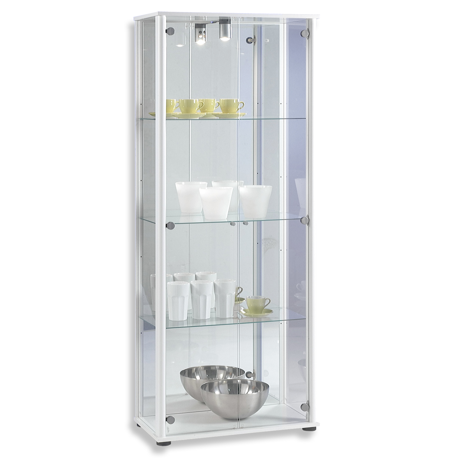 Vitrine - verglast - Beleuchtung - weiß