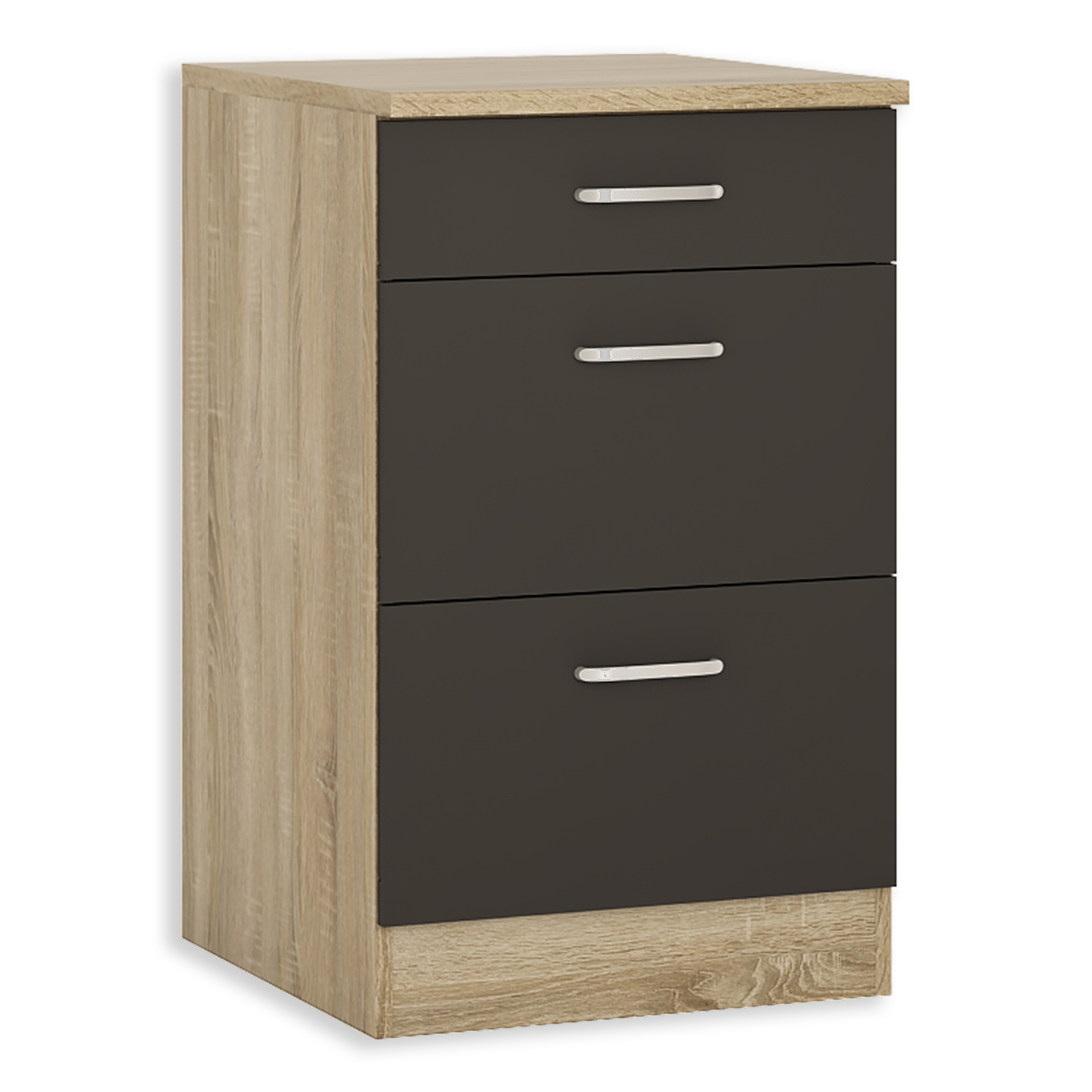 Unterschrank - anthrazit-Sonoma Eiche - 50 cm breit