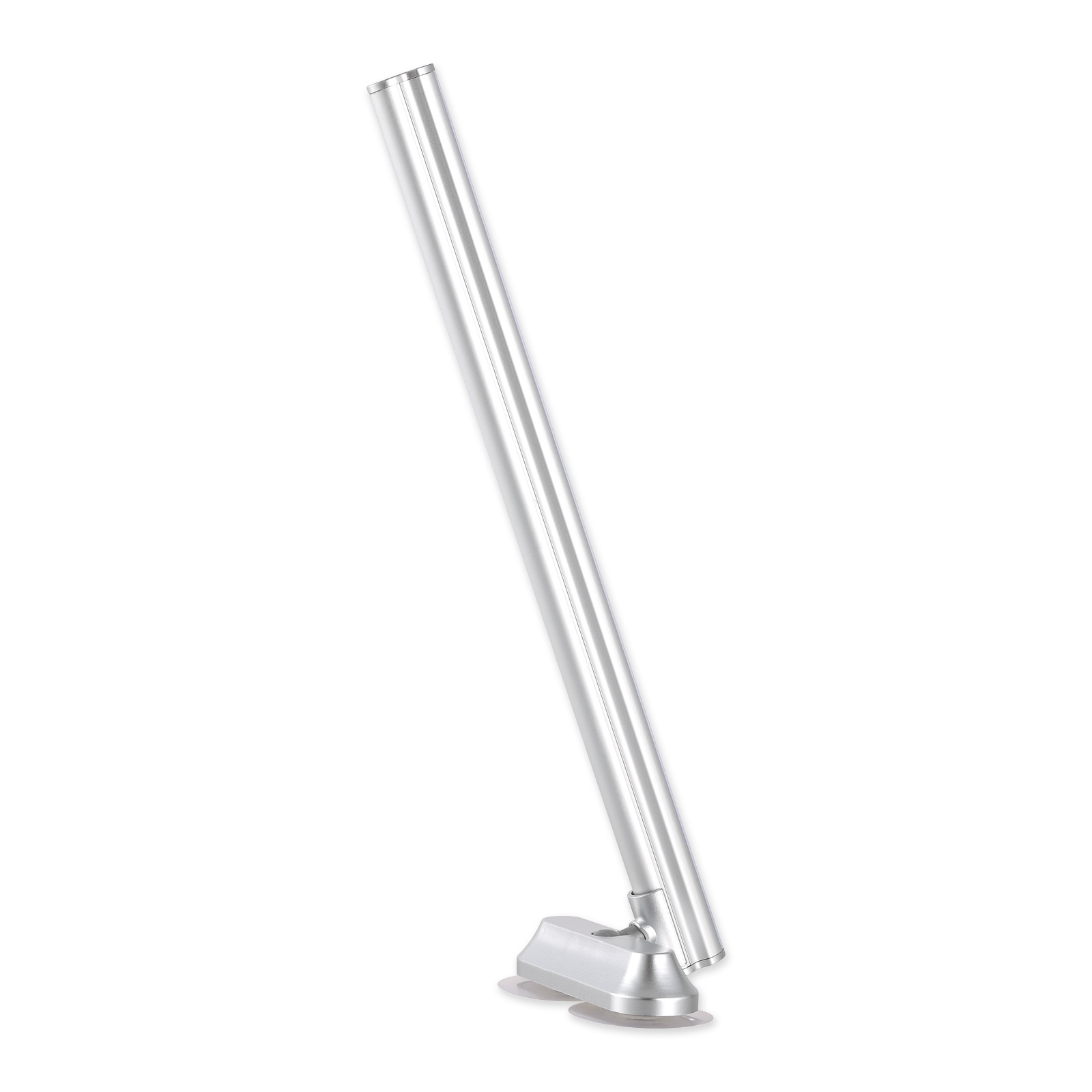 LED-Kosmetikleuchte - weiß-silber - mit Kugelkopf - 30 cm lang
