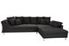 Ecksofa - schwarz - beidseitig montierbar