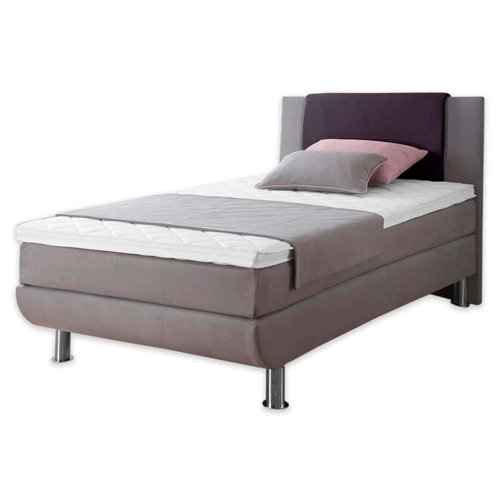Boxspringbett MARION hellgrau Bonellfederkern