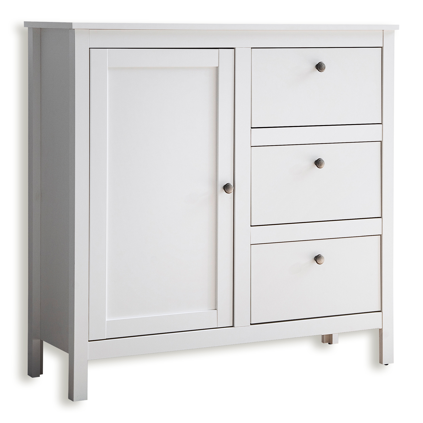 Kommode - weiß - 96 cm