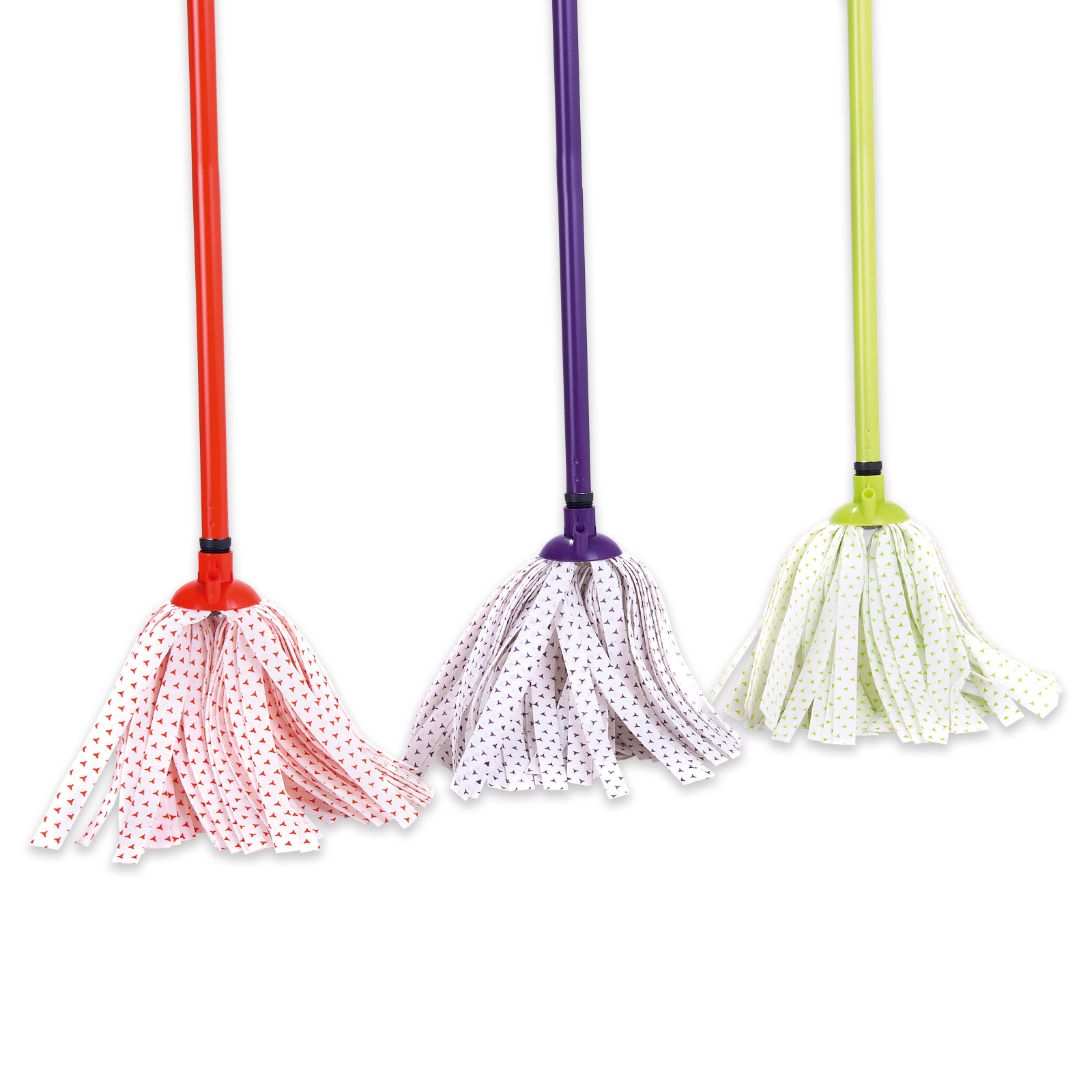 Wischmopp mit Stiel - farblich sortiert - 118 cm hoch