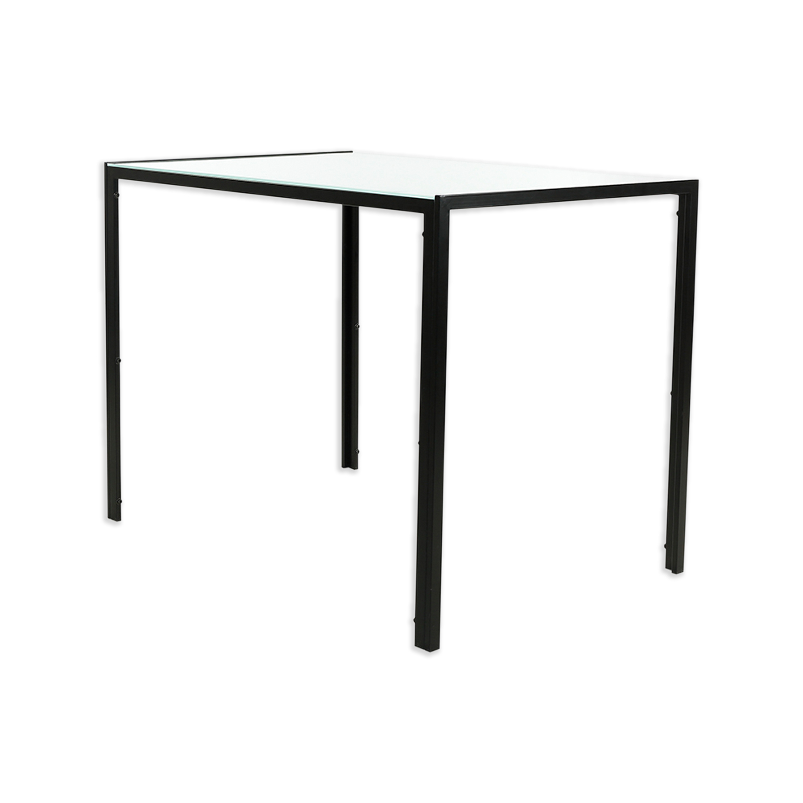 Bartisch - schwarz - Glasplatte - 120 cm breit
